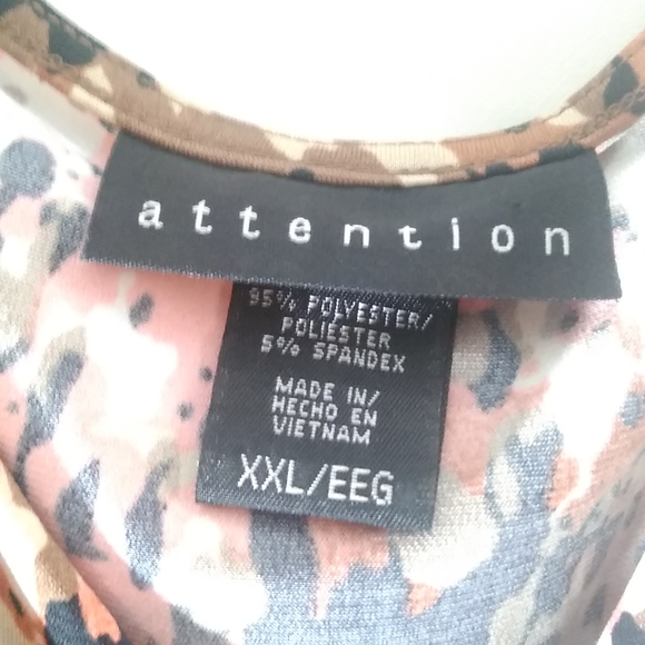 Flattering Professional Sleeveless Knit Top Twist Neck Bust Earth Tones Sze. XXL - Picture 2 of 10